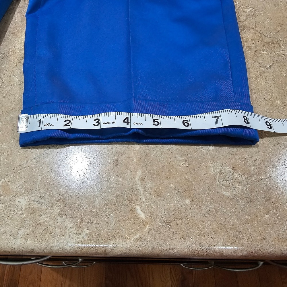 Polo Sport Ralph Lauren Pleated Trousers Womens 10 Blue Microfiber Cuffed READ - Picture 8 of 9